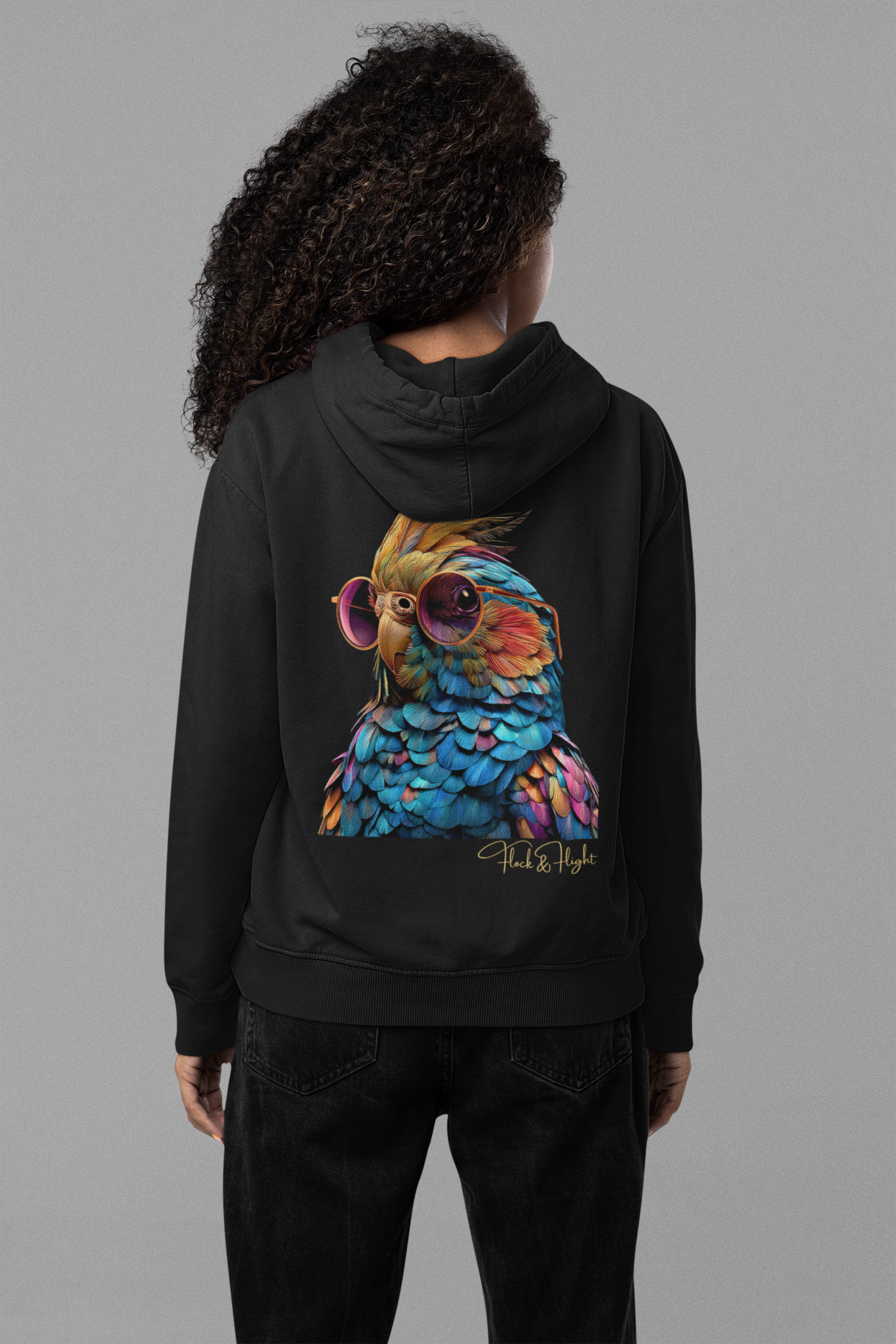 Cockatiel Aviator Hoodie – Limited Edition Bird Lover Streetwear by Flock & Flight