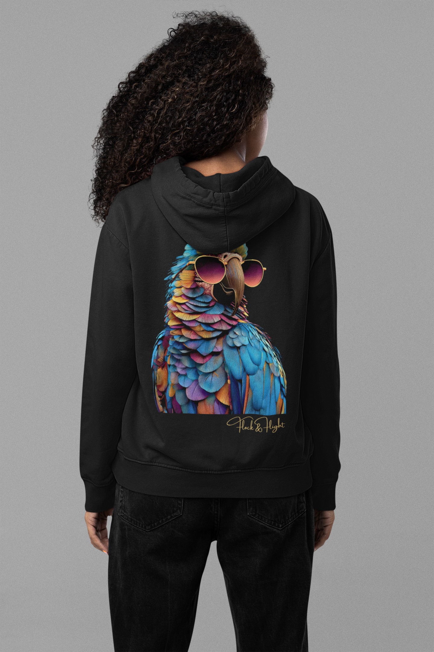 Macaw Aviator Hoodie – Limited Edition Parrot Lover Streetwear by Flock & Flight