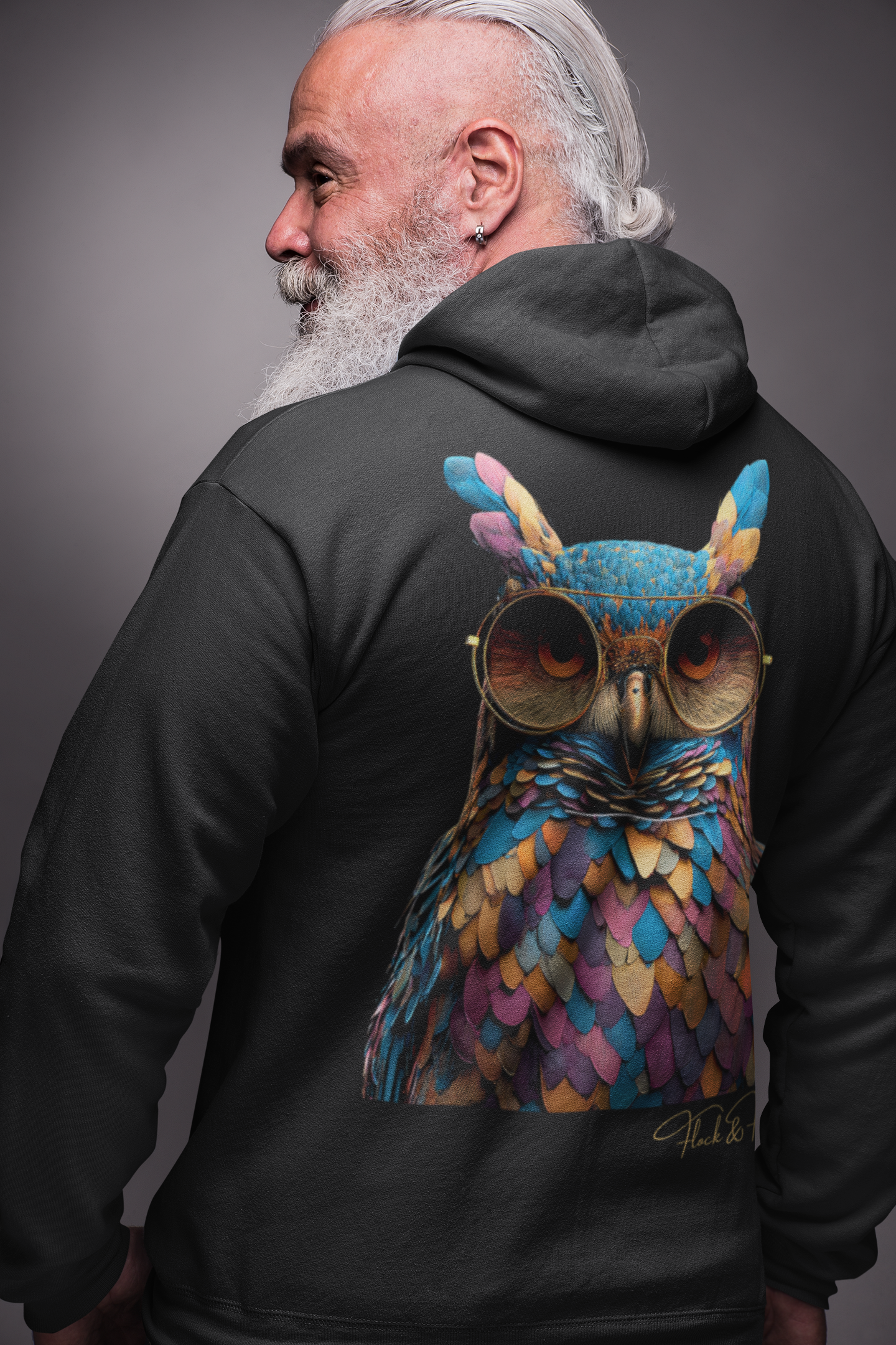 Owl Aviator Hoodie – Limited Edition Bird Lover Streetwear by Flock & Flight