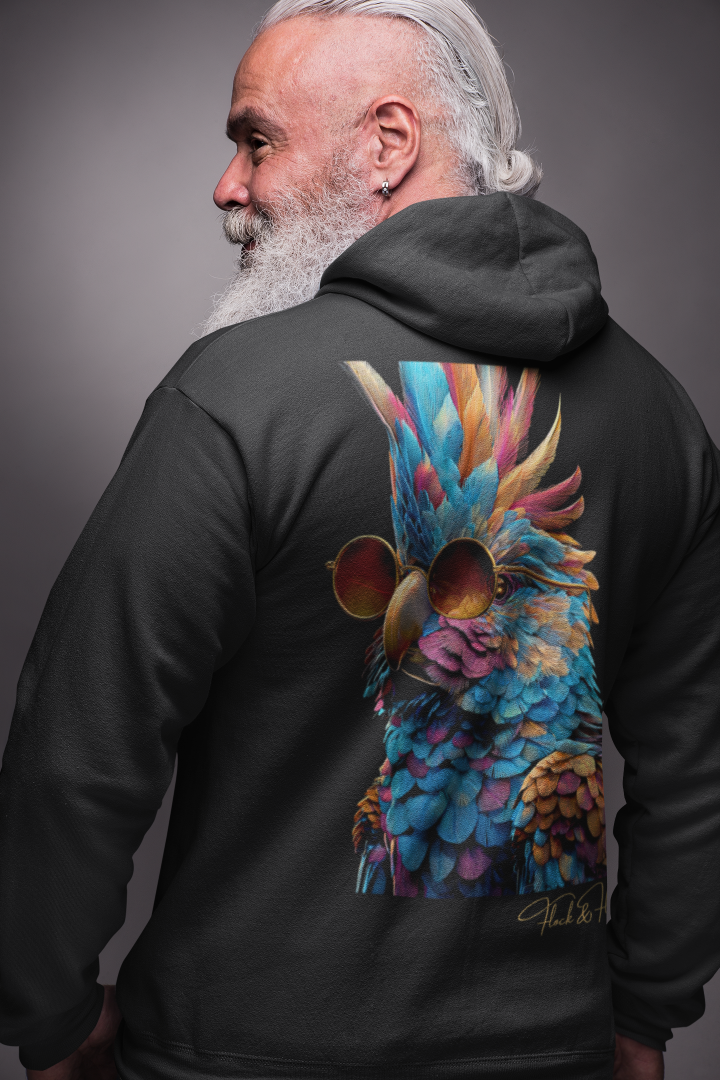 Cockatoo Aviator Hoodie – Limited Edition Parrot Streetwear by Flock & Flight