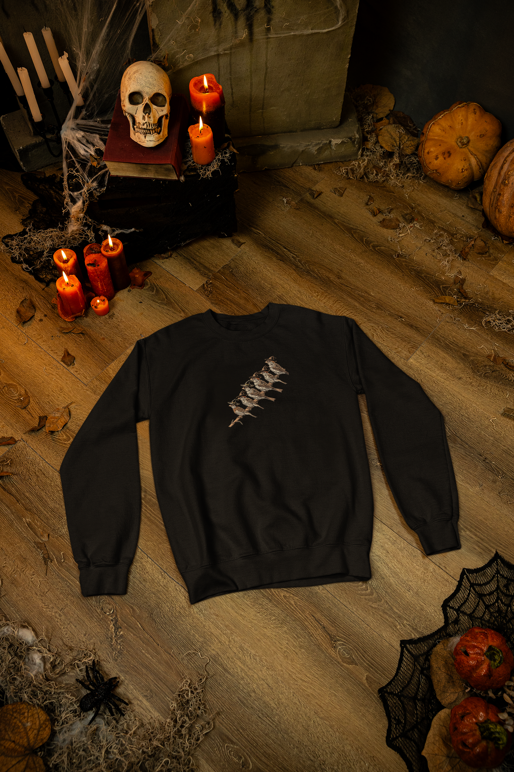 Witch Finch Flock Sweatshirt – Spooky Season Crewneck
