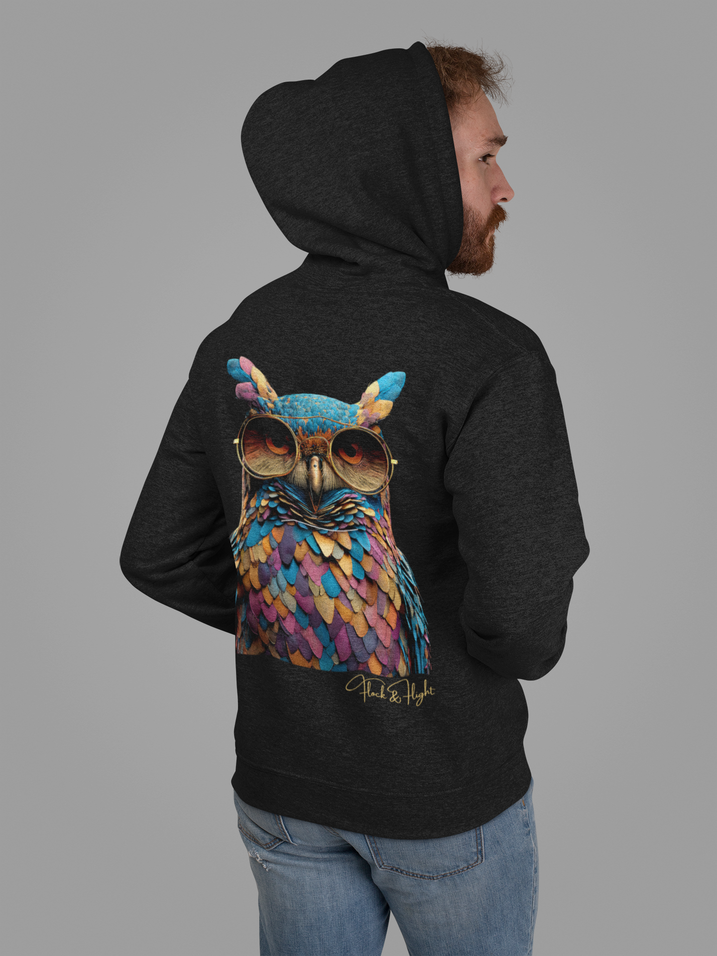 Owl Aviator Hoodie – Limited Edition Bird Lover Streetwear by Flock & Flight