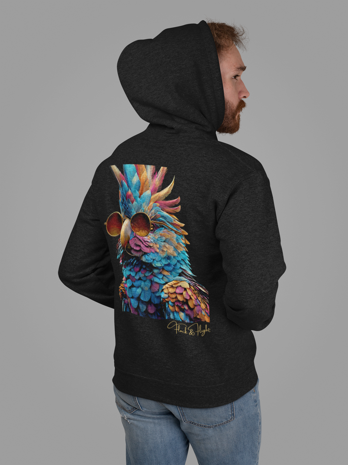 Cockatoo Aviator Hoodie – Limited Edition Parrot Streetwear by Flock & Flight