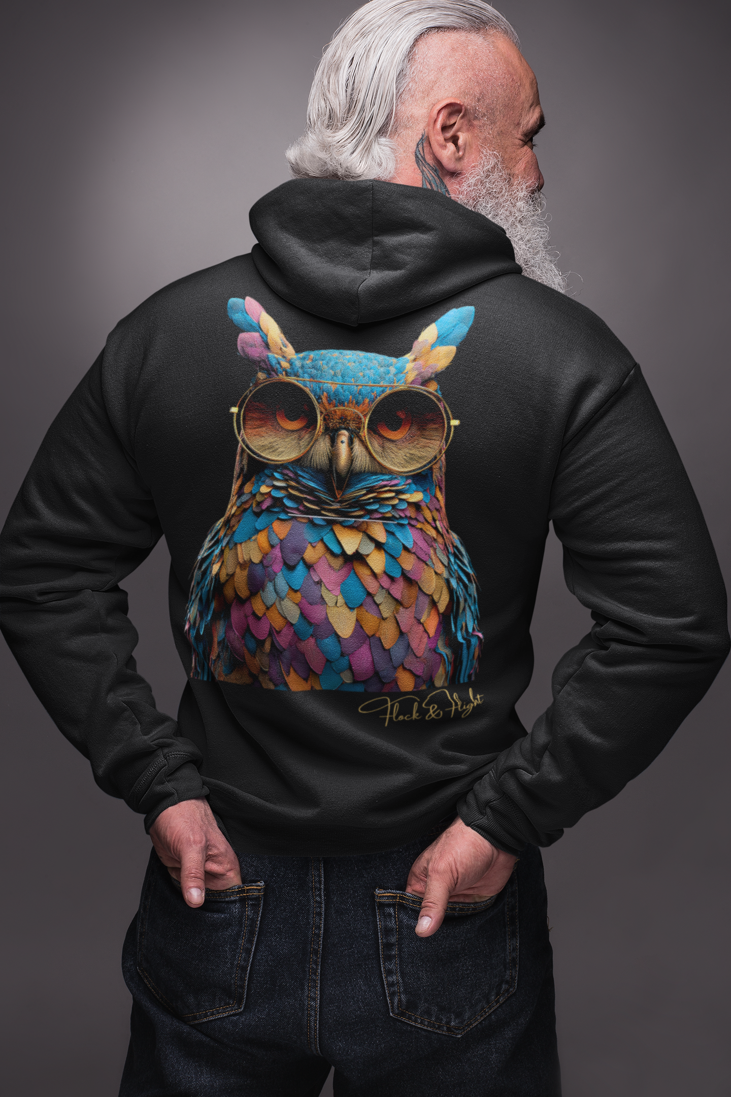 Owl Aviator Hoodie – Limited Edition Bird Lover Streetwear by Flock & Flight
