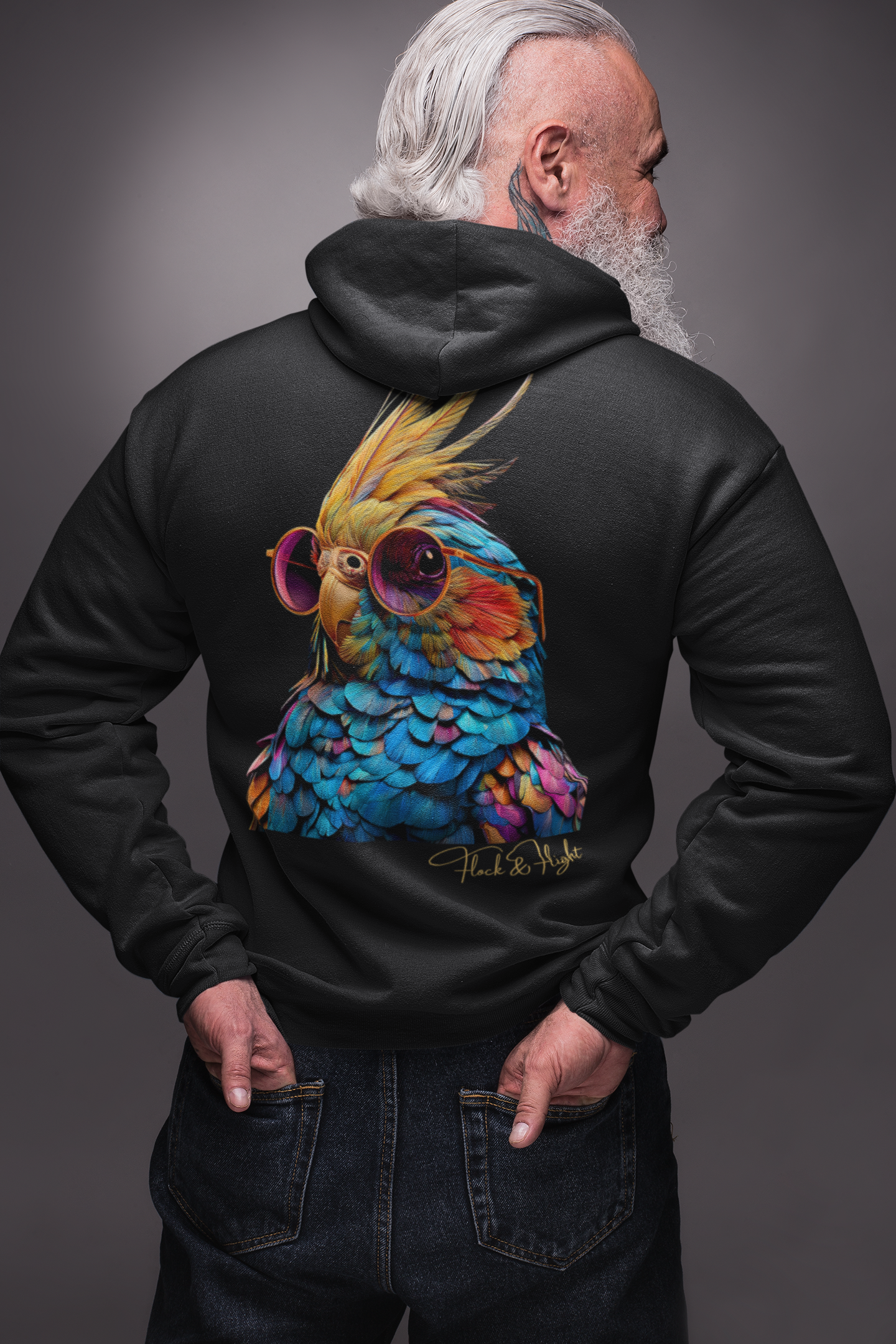 Cockatiel Aviator Hoodie – Limited Edition Bird Lover Streetwear by Flock & Flight