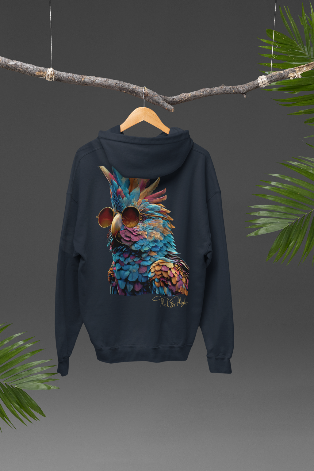 Cockatoo Aviator Hoodie – Limited Edition Parrot Streetwear by Flock & Flight