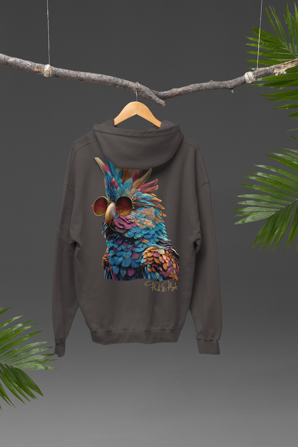 Cockatoo Aviator Hoodie – Limited Edition Parrot Streetwear by Flock & Flight