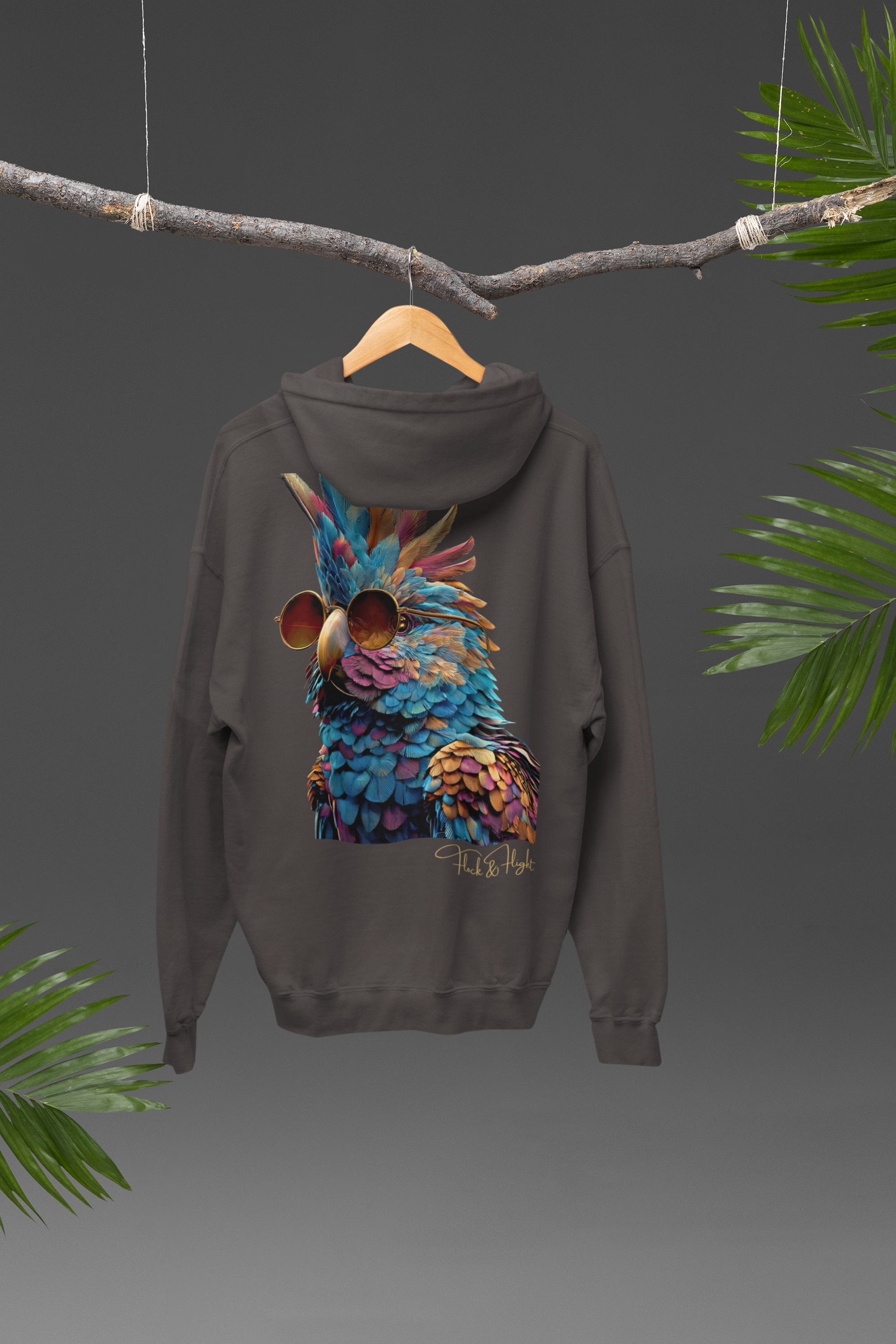 Cockatoo Aviator Hoodie – Limited Edition Parrot Streetwear by Flock & Flight