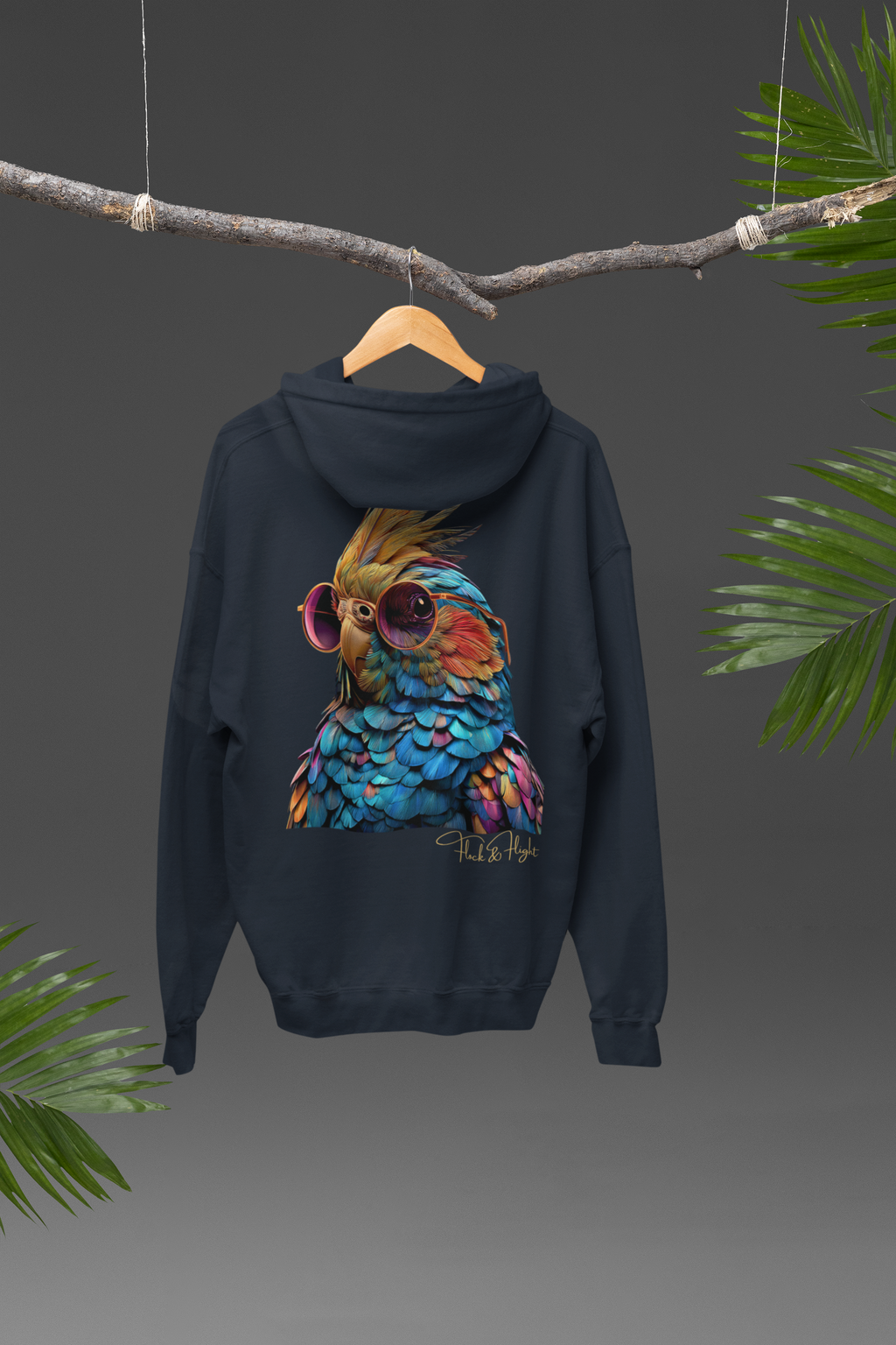 Cockatiel Aviator Hoodie – Limited Edition Bird Lover Streetwear by Flock & Flight
