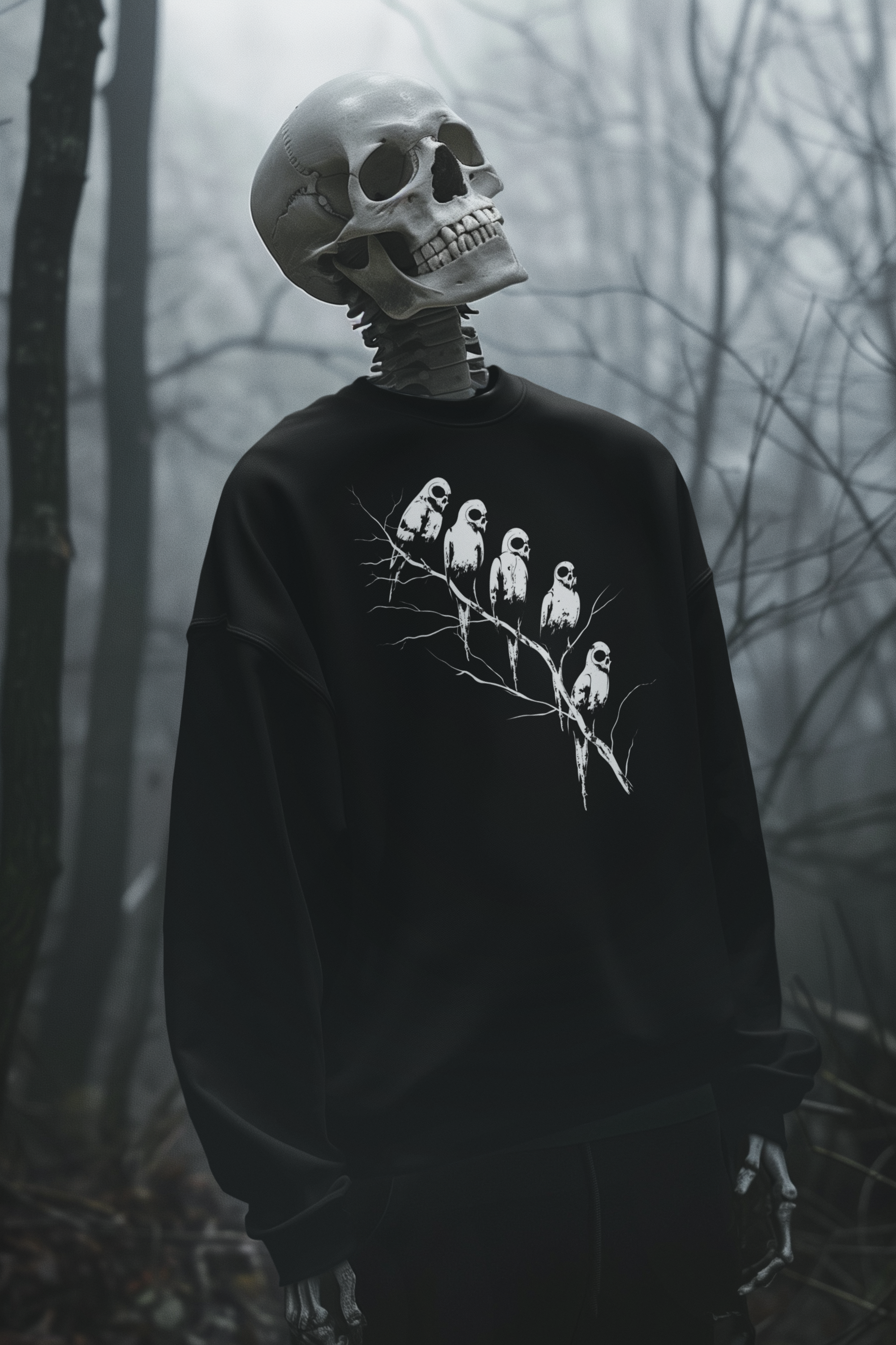 Ghost Flock Halloween Sweatshirt – Spooky Bird Crewneck