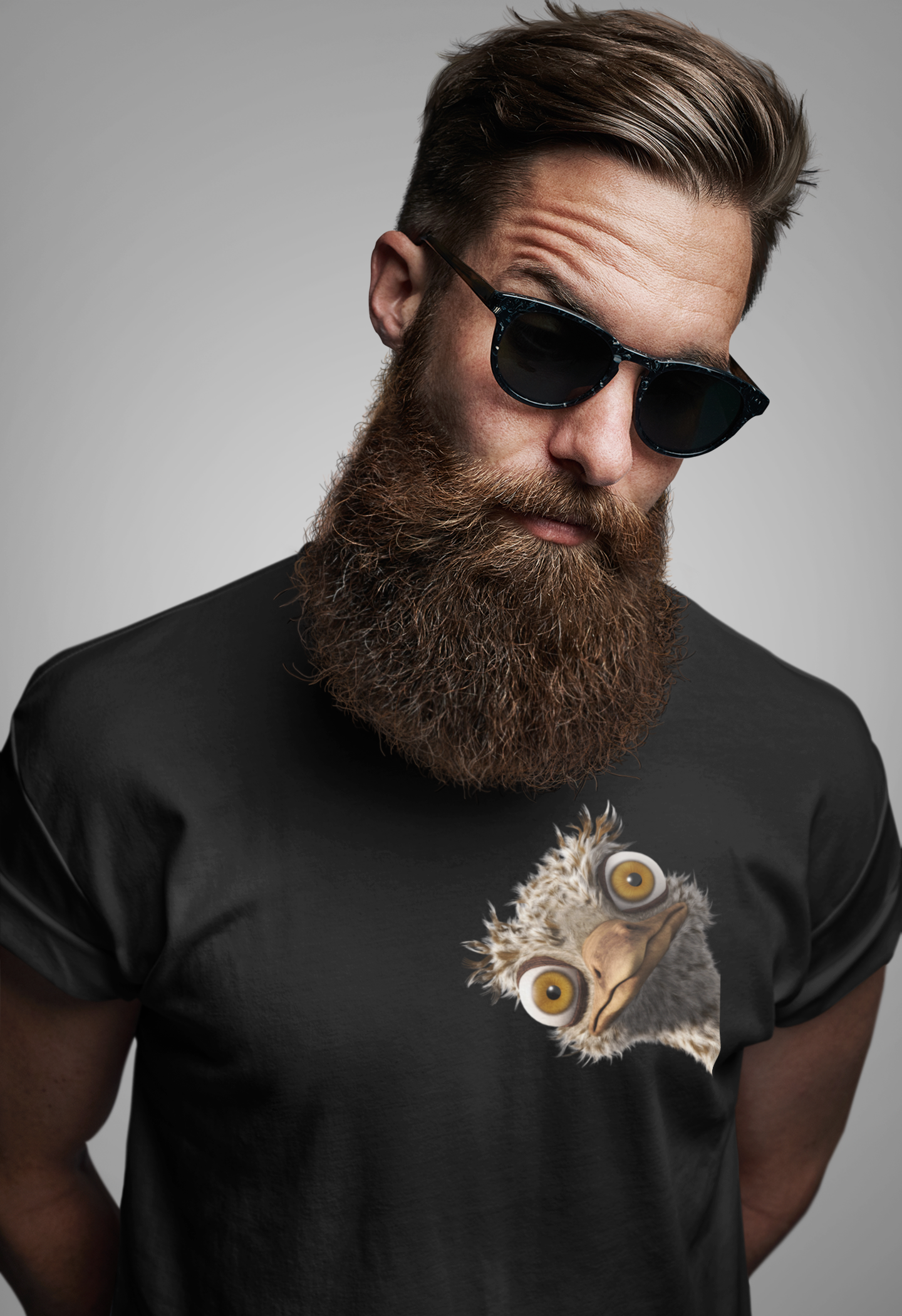Cheeky Ostrich Peek Hoodie - Flock & Flight Exclusive
